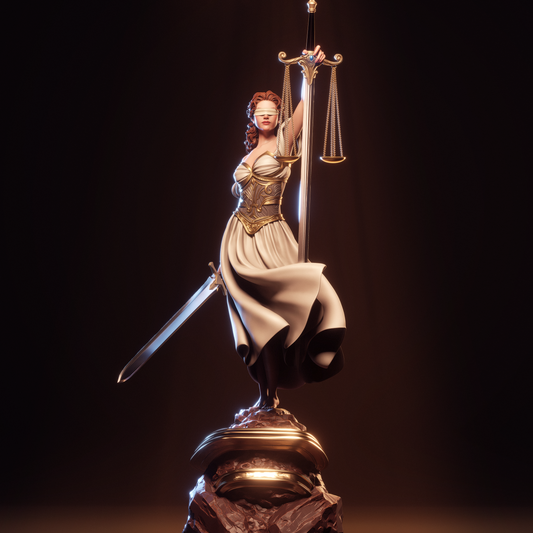Justice Statue - (GOD)  3D Printed Model Kit - 6 Scale
