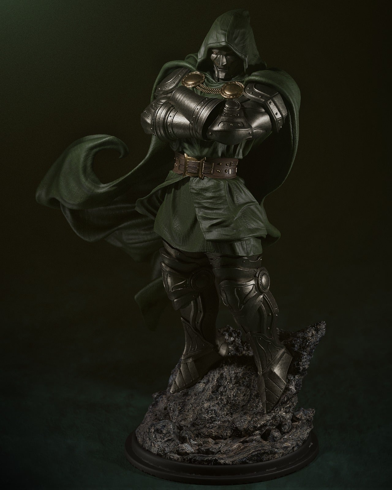 Dr Doom Statue - 3D Print - 6 & 12 Scale - Unpainted and Unassembled