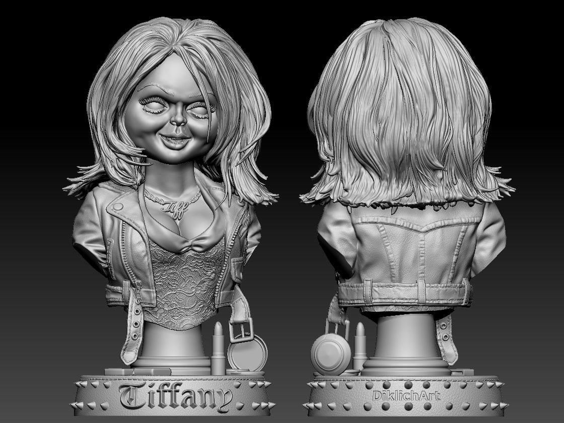 Tiffany - Bride of Chucky - 3D Printed Statue / Bust Model Kit