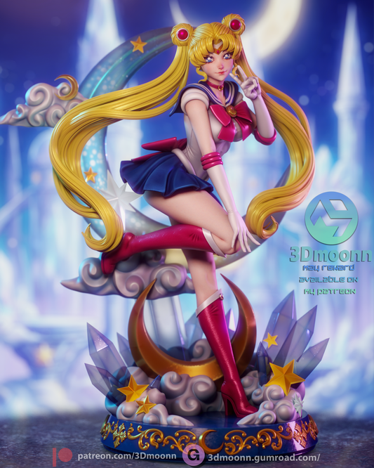 Sailor Moon - 3d Printed model kit (Fan Art)