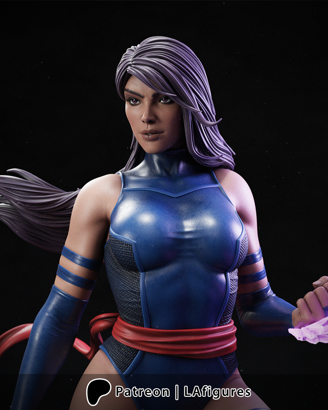 Psylocke (X-Men) Statue - Fan Art 10 or 12 scale (217 or 180mm) 3D Print