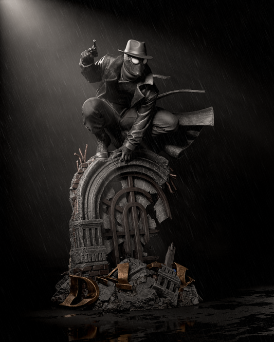 SpiderMan Noir 3D Printed Statue - 9 and  6 Scale