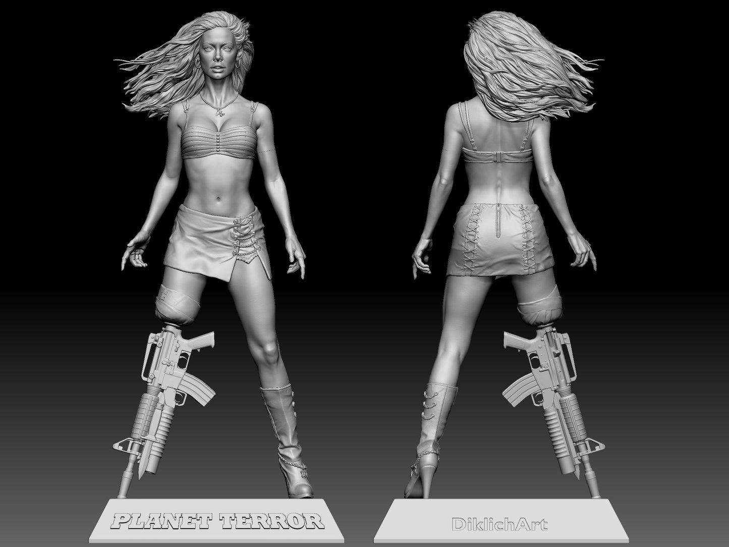 Cherry Darling - Planet Terror - 3D Printed Model Kit