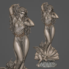 Aphrodite Model - Greek God 3D Printed Statue - Unpainted and Unassembled