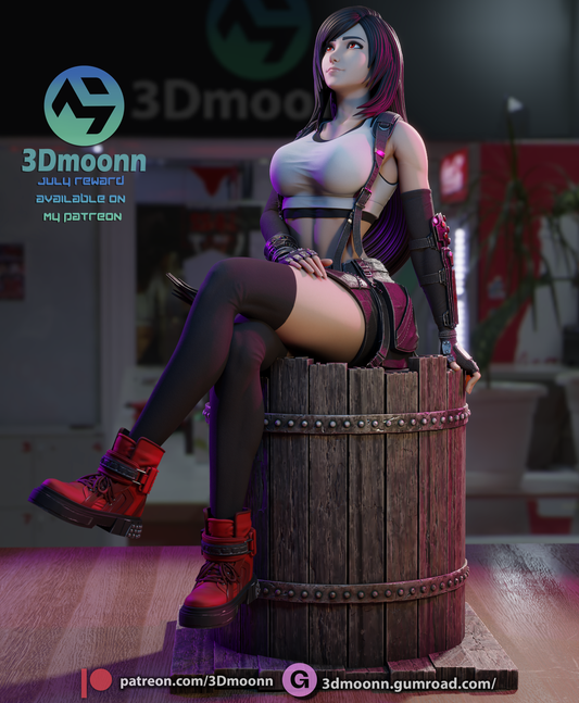 Tifa (Final Fantasy) Sculpt - 1:6 scale 3d Printed kit