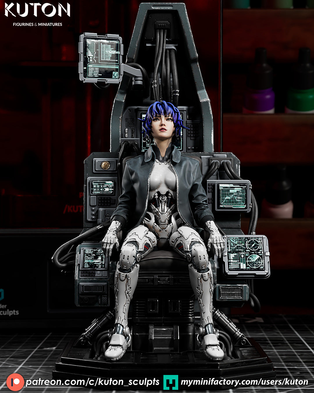 Ghost in the Shell -3D Printed Model kit - 10 Scale and Mini available