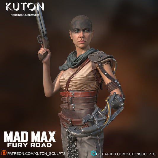 Furiosa (Mad Max) 3D Printed model 10th scale - 233mm - Fan Art