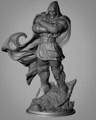 Dr Doom Statue - 3D Print - 6 & 12 Scale - Unpainted and Unassembled