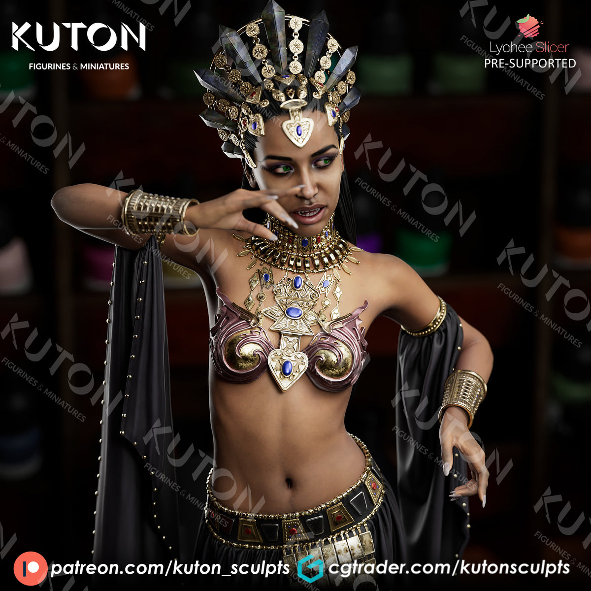 Akasha Queen of the Damned - 3D Printed Fan Art - Full Figure / Bust (Kuton)