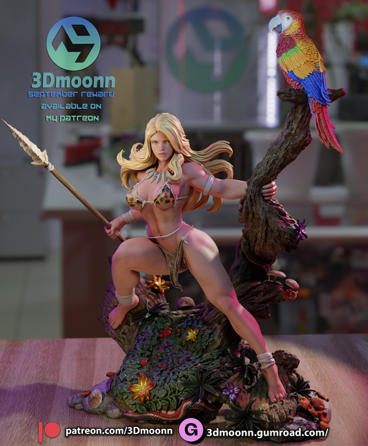 Shanna the She-Devil (Savage Land) - 3d Printed 1:6 model kit