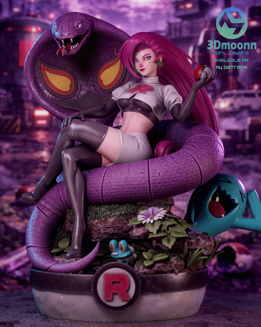 Jessie and Arbok (Pokémon) -3d Printed model kit (Fan Art)