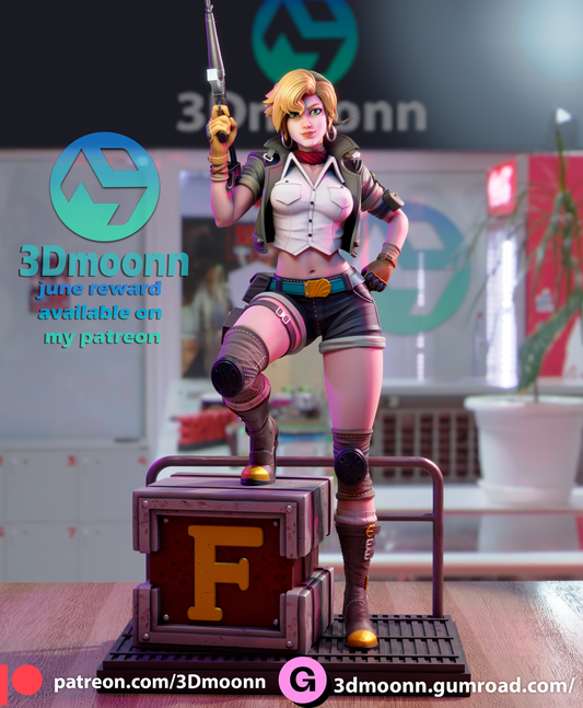 Eri Kasamoto (Metal Slug) Statue - Fan Art - 3D Print Kit