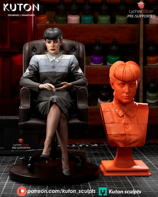 READY TO POST - Rachael (Blade Runner) 3D Printed Model Kit - Bust