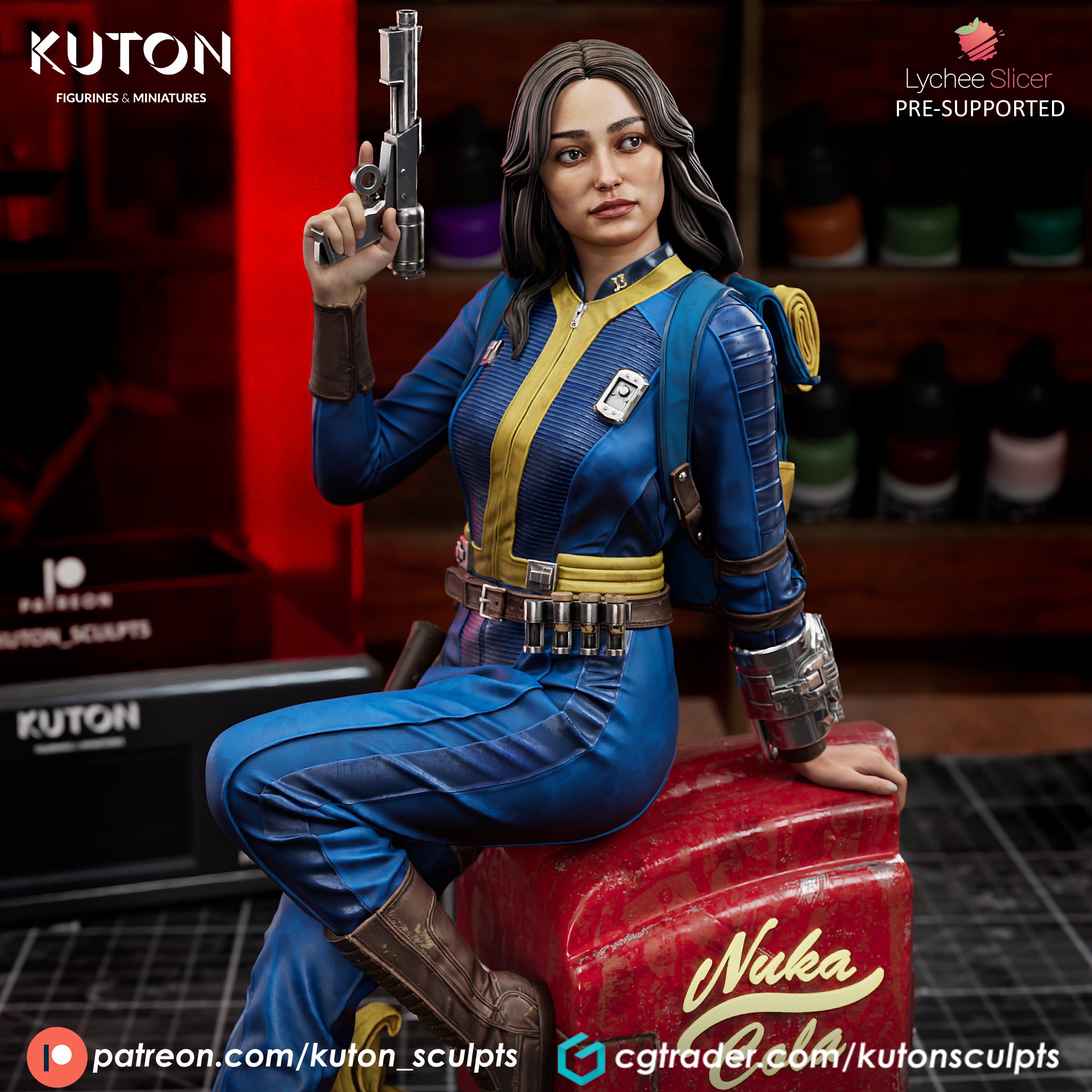 Fallout - Lucy MacLean  - 3D Printed Fan Art (Kuton)