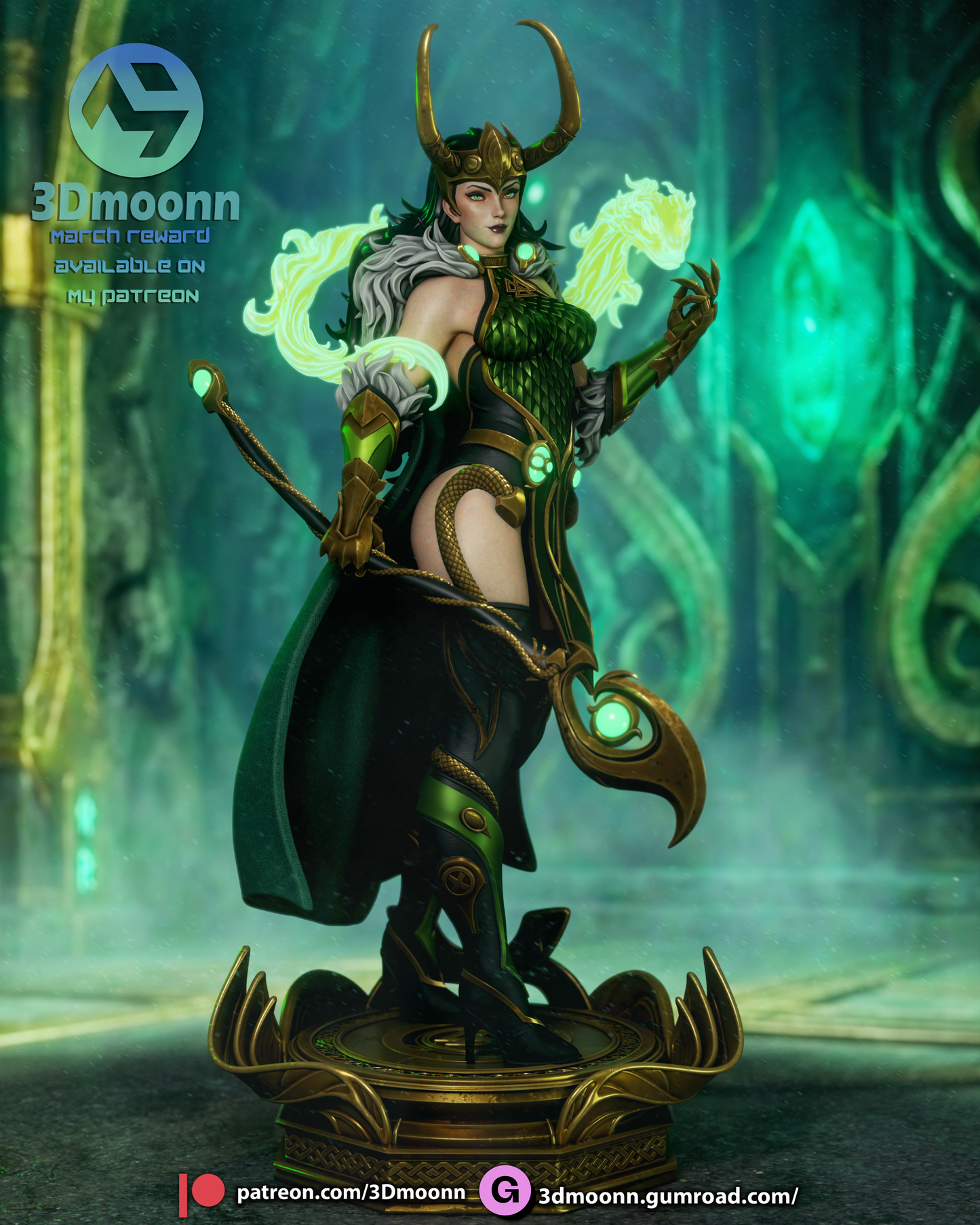 Lady Loki -3d Printed model kit (Fan Art)