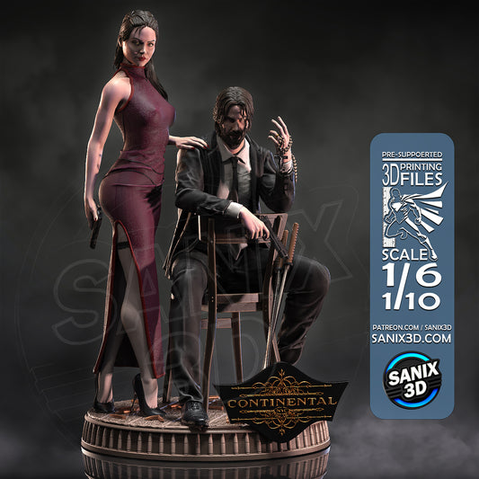 John & Eve (Ballerina) Fan Art - Sanix3D - 1:6 - 1:10 scale