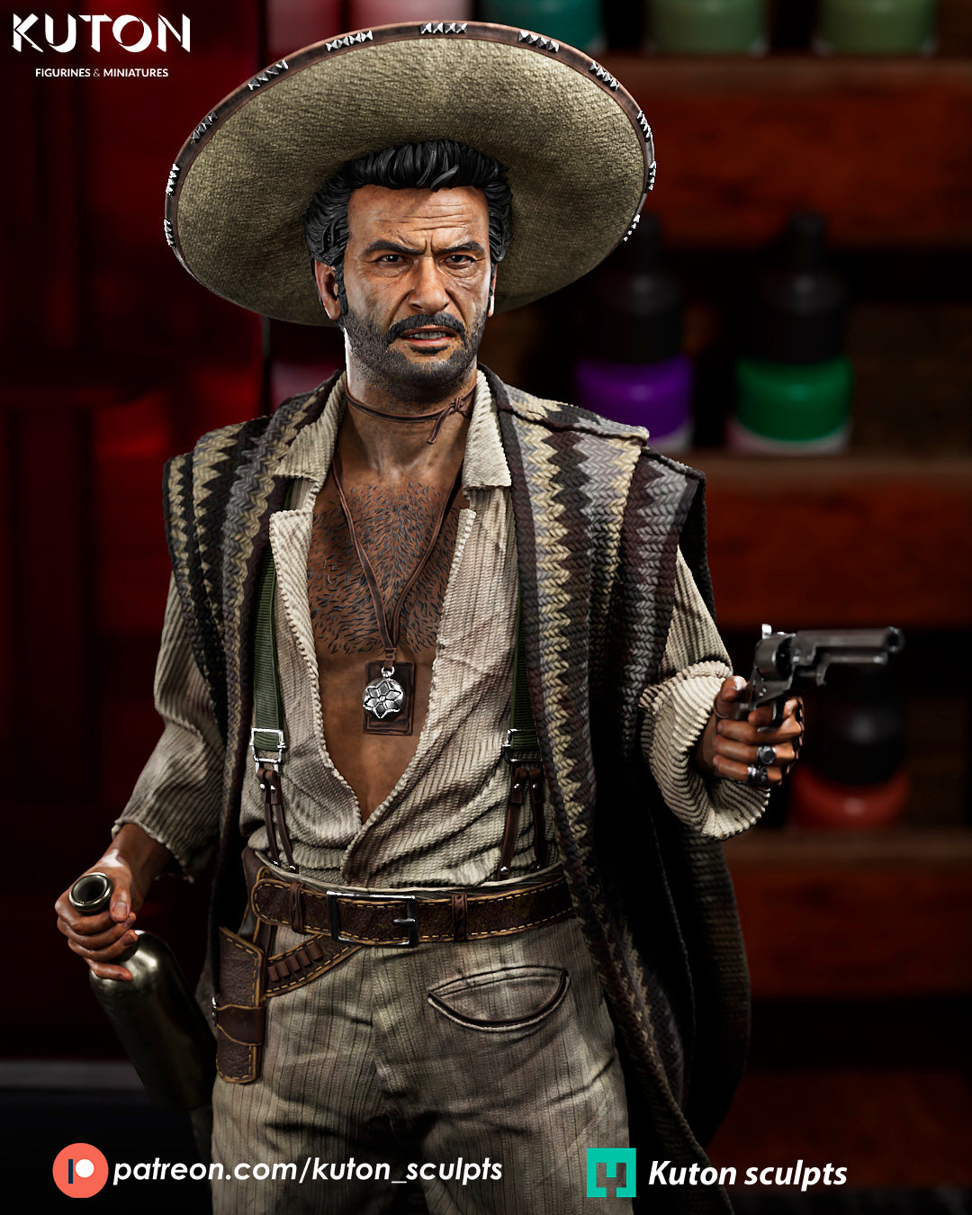 The Ugly Tuco Ramirez - The Good The Bad and The Ugly - 3D Printed Model Kit