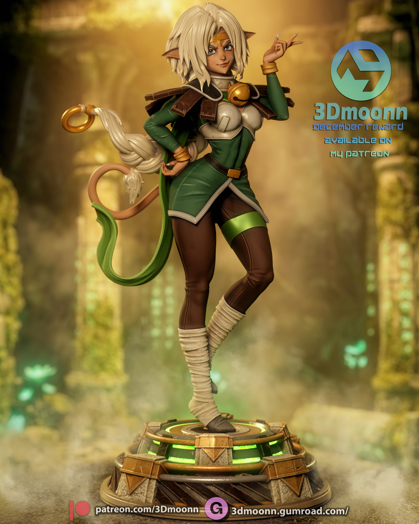 Aisha Clan-Clan (Outlaw Star) - 3d Printed kit