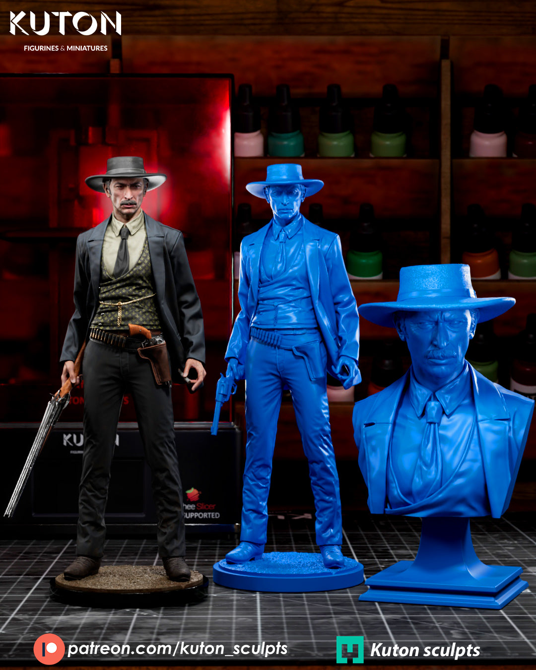 Colonel Mortimer (For a Few Dollars More) - 3D Printed Model Kit - Fan Art