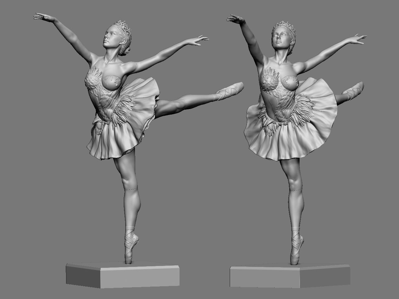 Black Swan Statue 3D Print Model Kit Unpainted and Unassembled 240mm