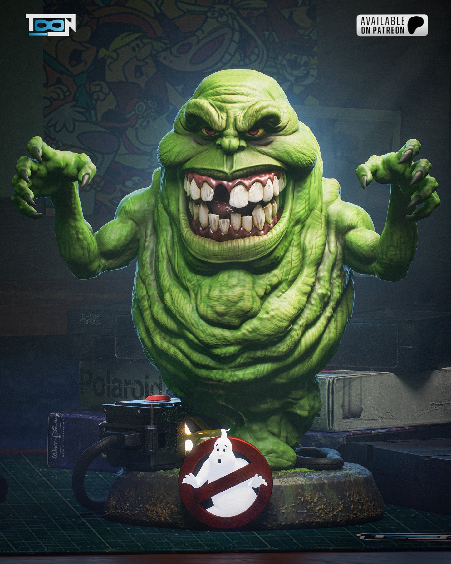 Slimer - 3D Printed Model Kit State - 6 Scale - 150mm