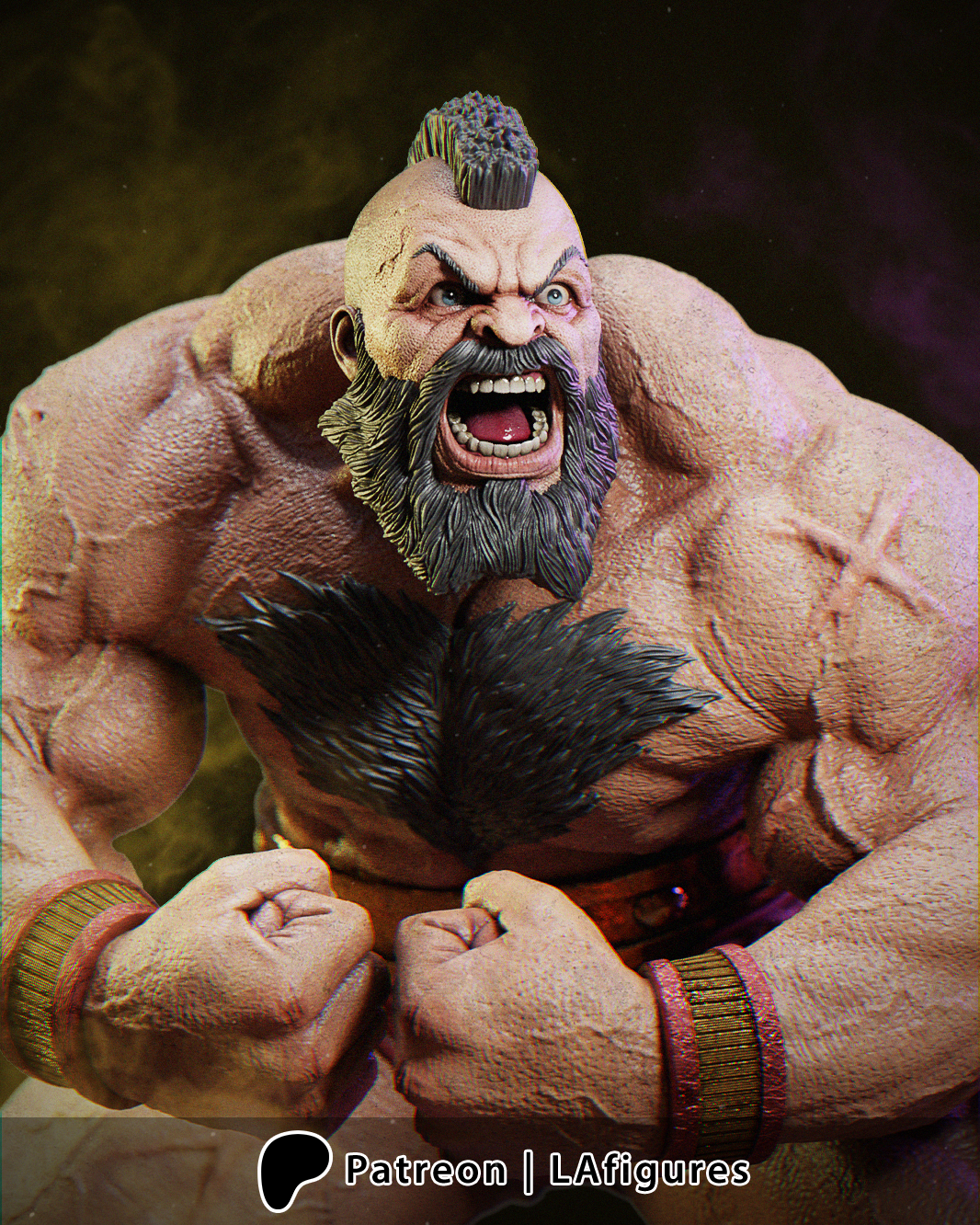 Zangief (Street Fighter) Statue - Fan Art 10 scale 3D Print Kit