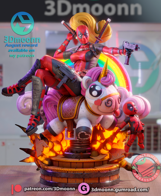 Lady Deadpool - 3d Printed 1:6 model kit (Fan Art)