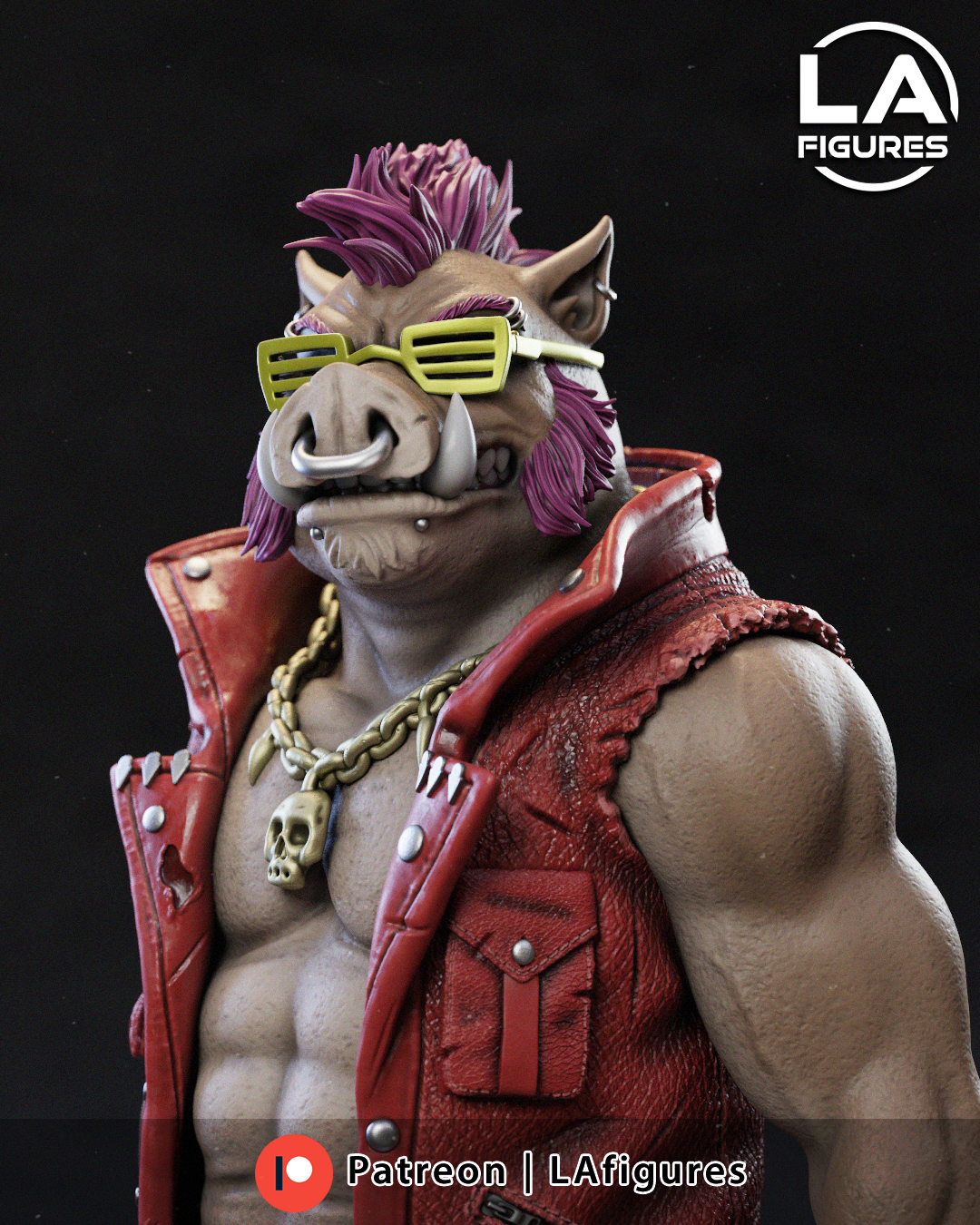 Bebop (TMNT) Statue - Fan Art 10 Scale (205mm) 3D Print Kit