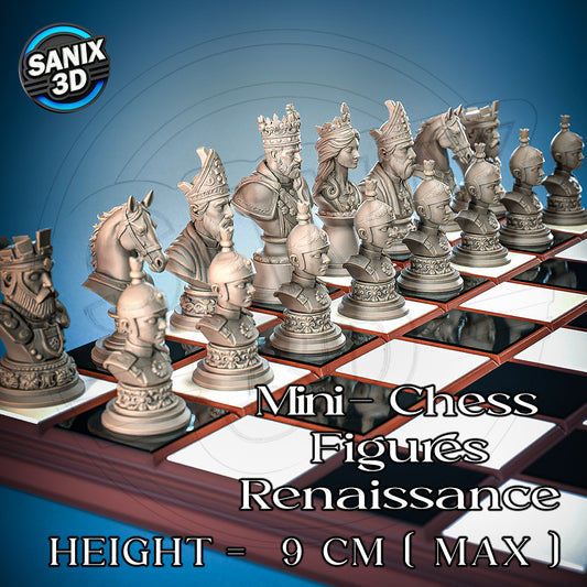 RENAISSANCE CHESS SET - 3D Printed Resin Set