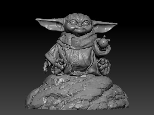 Grogu - 3D Printed Model Statue - 160mm