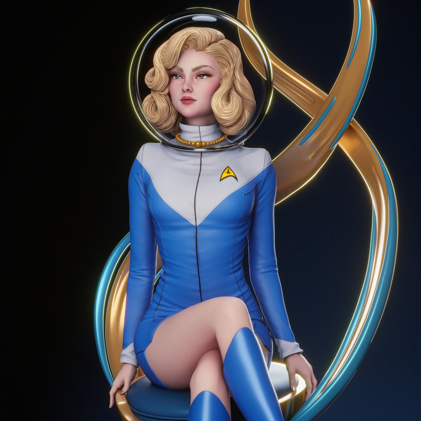 Starfleet - 3D Printed Statue - 6 and 9 scale