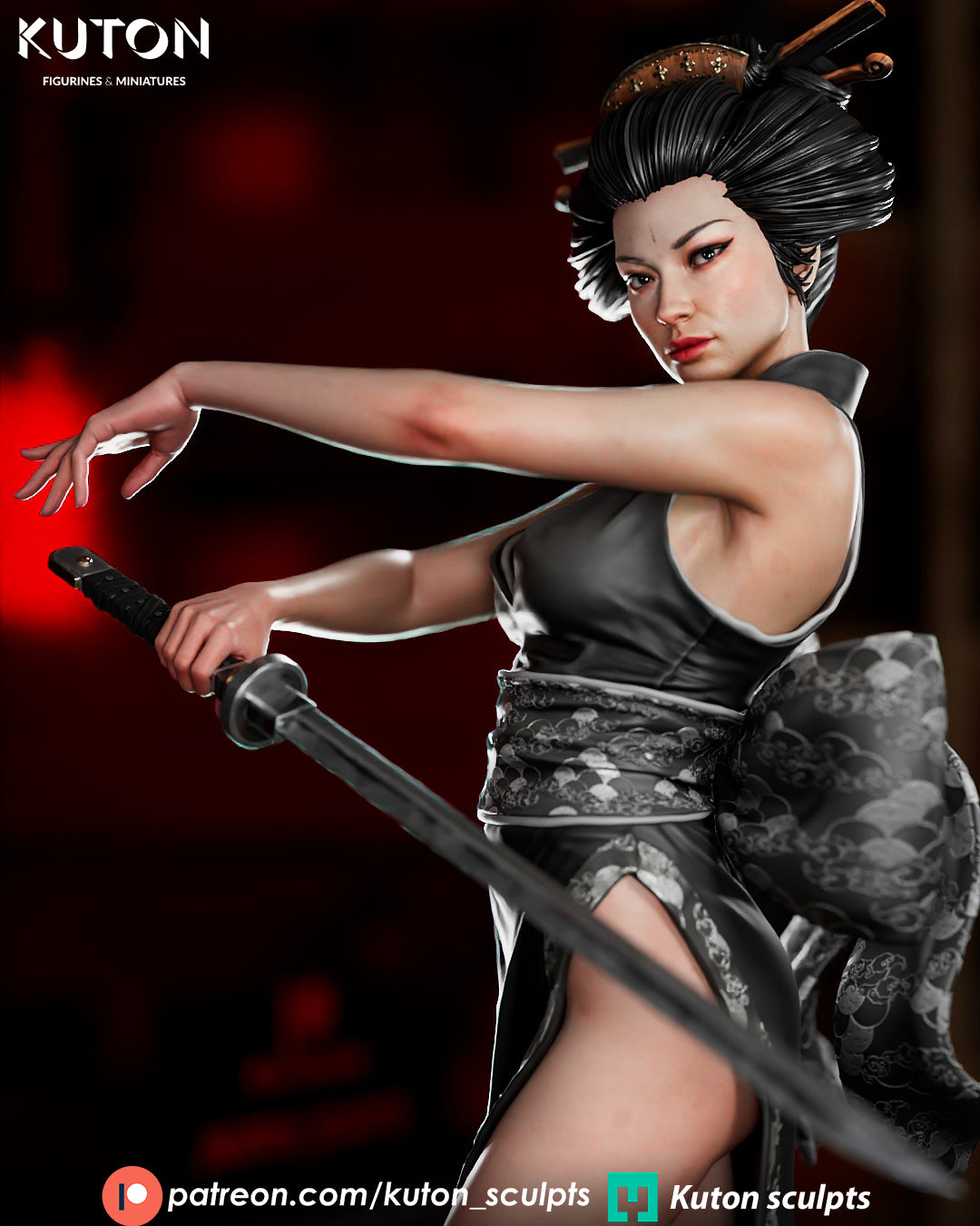 Hoshiko 3D Printed Model Statue / Bust 10 Scale