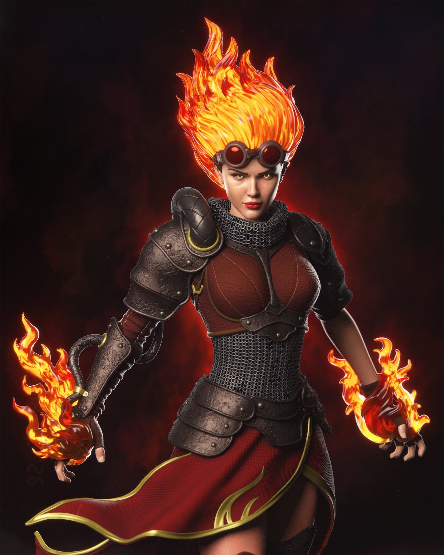 Chandra - 9 and 6 Scale 3D Printed Statue Model Kit