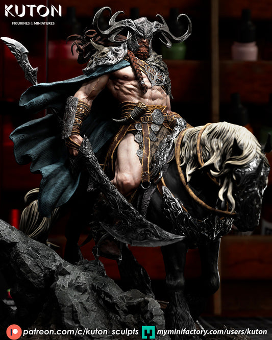 OSVIP Warrior / Soldier on Horse 3d Printed Statue Sculpt 9 scale