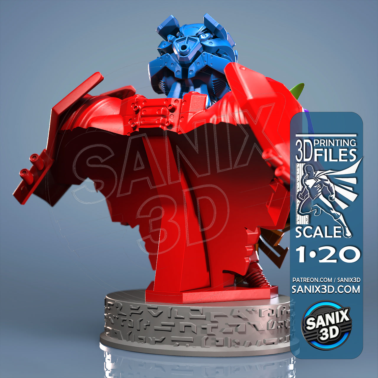 Bumblee Bee Transformers 3D Printed Bust  Kit 1:20 - Unpainted and Unassembled