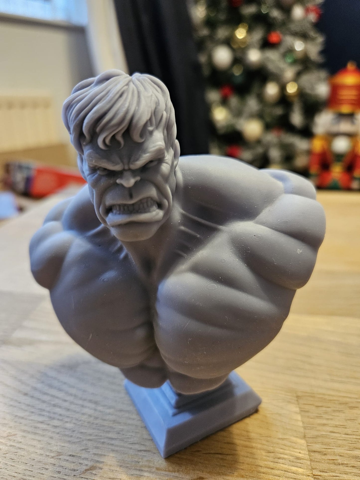 Ready to Post - The Hulk Bust  - Unpainted and Unassembled