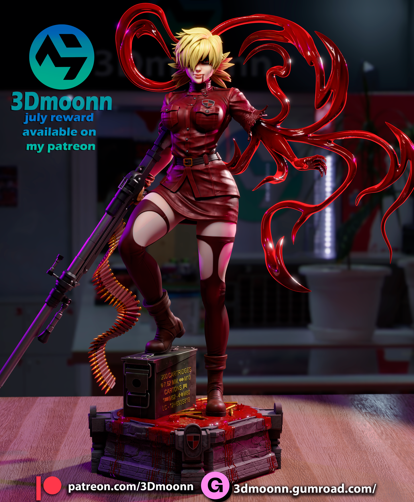 Seras Victoria (Hellsing) - 3d Printed 1:6 model kit