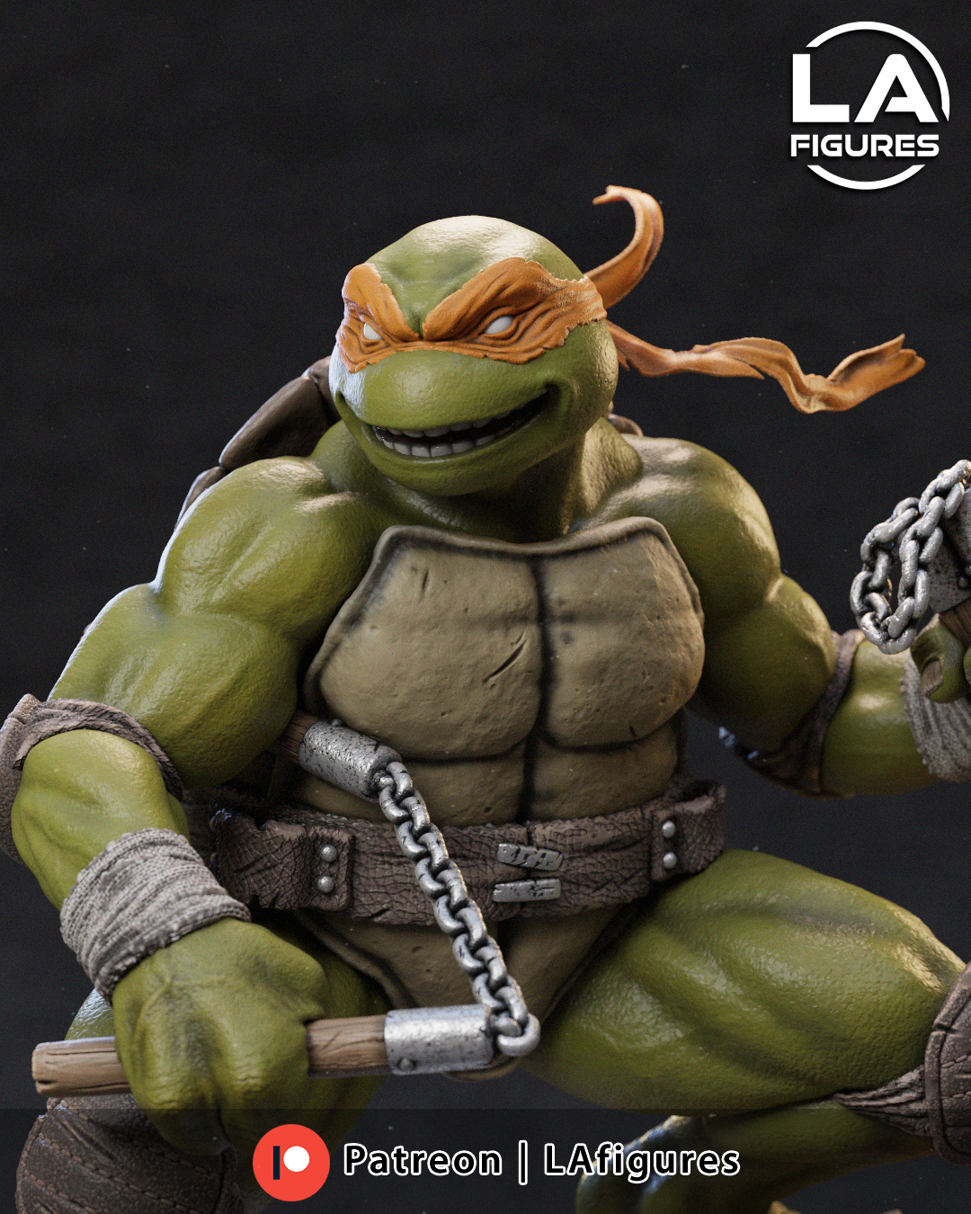 Michelangelo (TMNT) Statue - Fan Art 10 Scale (167mm) 3D Print Kit