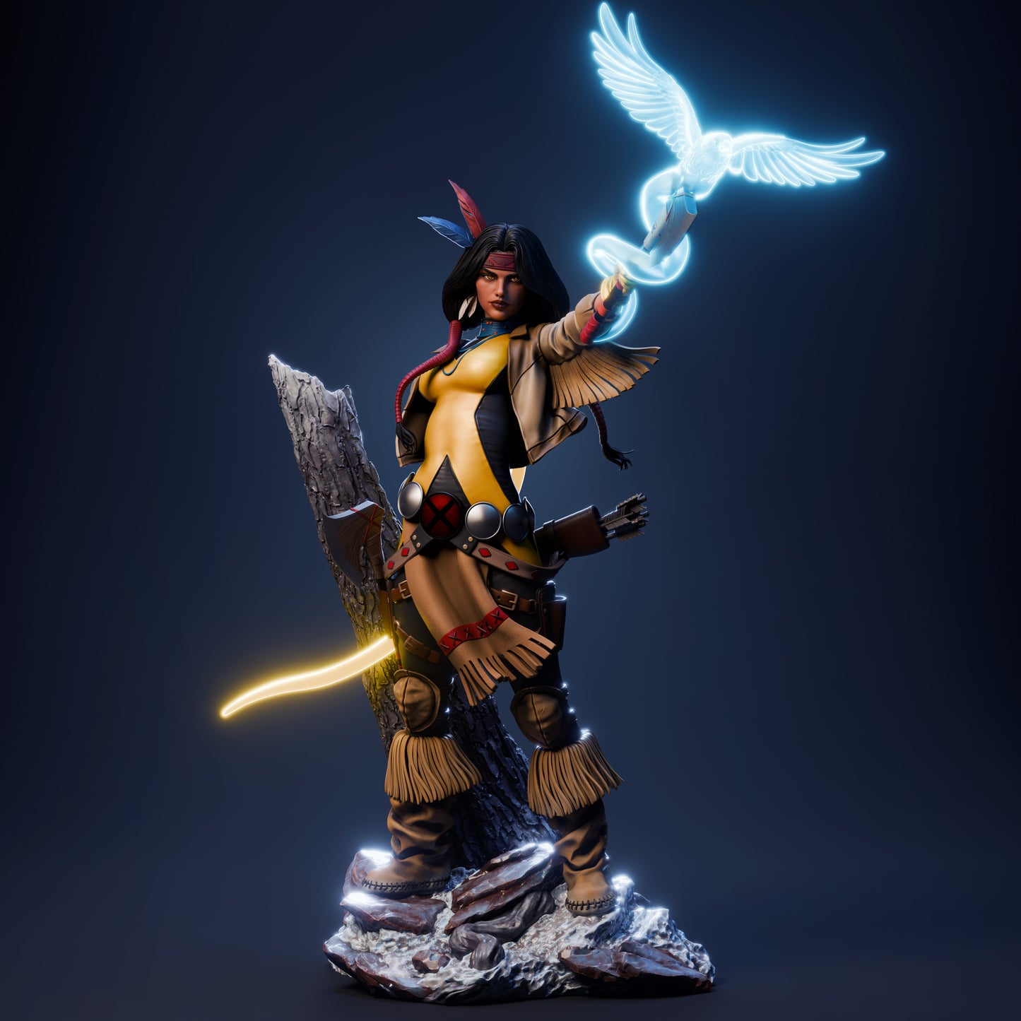 Dani Moonstar - 3D printed Statue 6 and 9 scale model kit
