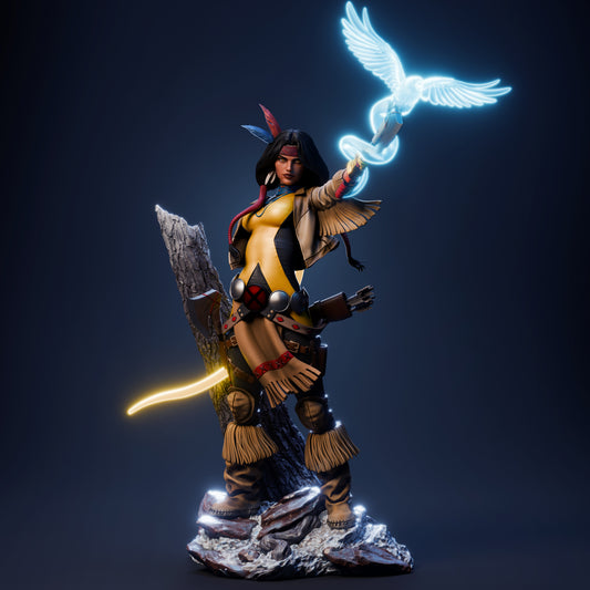 Dani Moonstar - 3D printed Statue 6 and 9 scale model kit