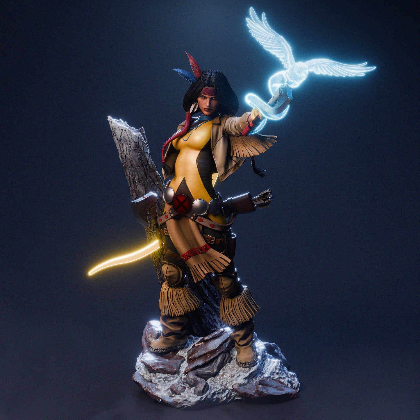 Dani Moonstar - 3D printed Statue 6 and 9 scale model kit