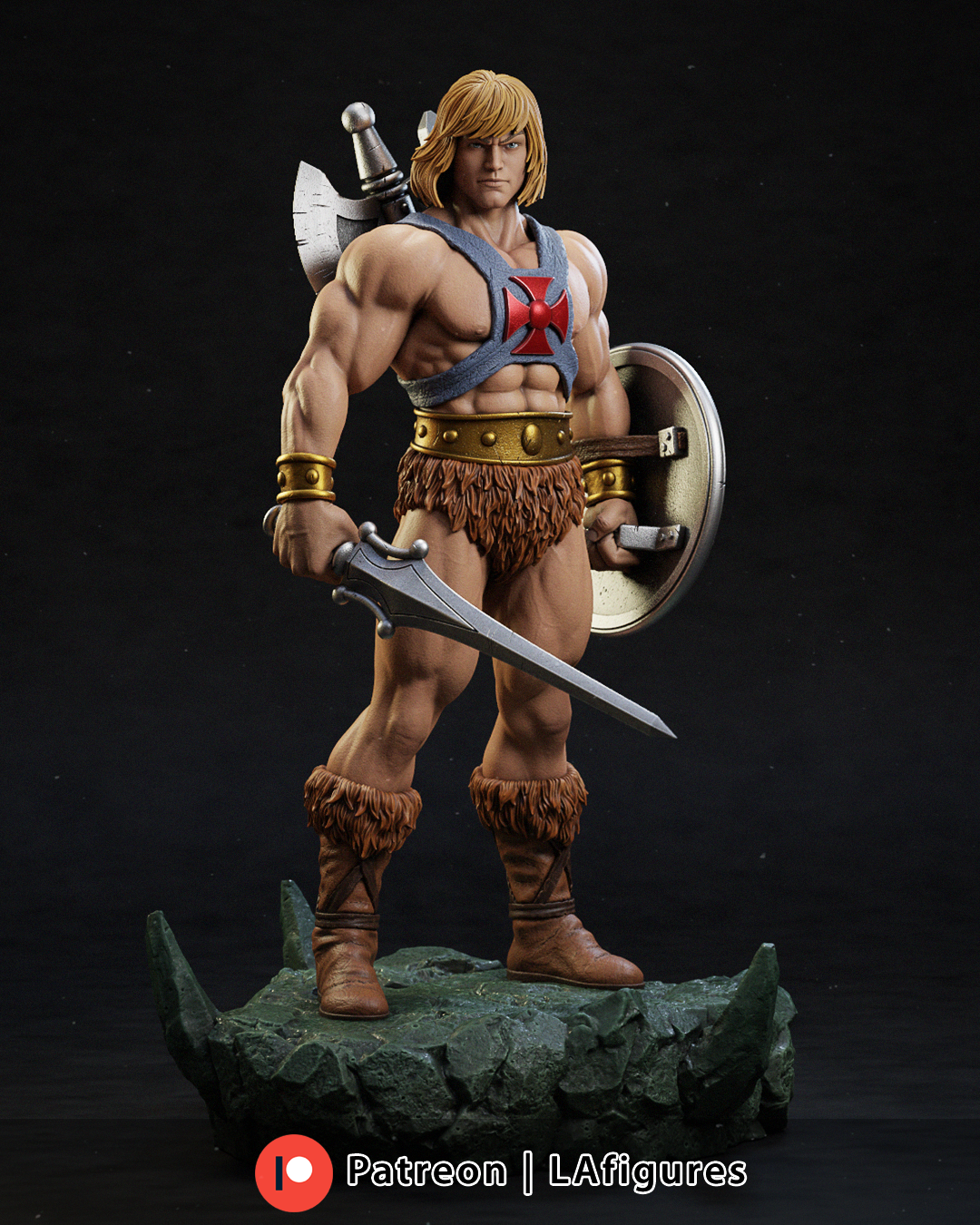 He-Man Statue (Fan Art) 10 or 12 scale 220mm - 3D Print