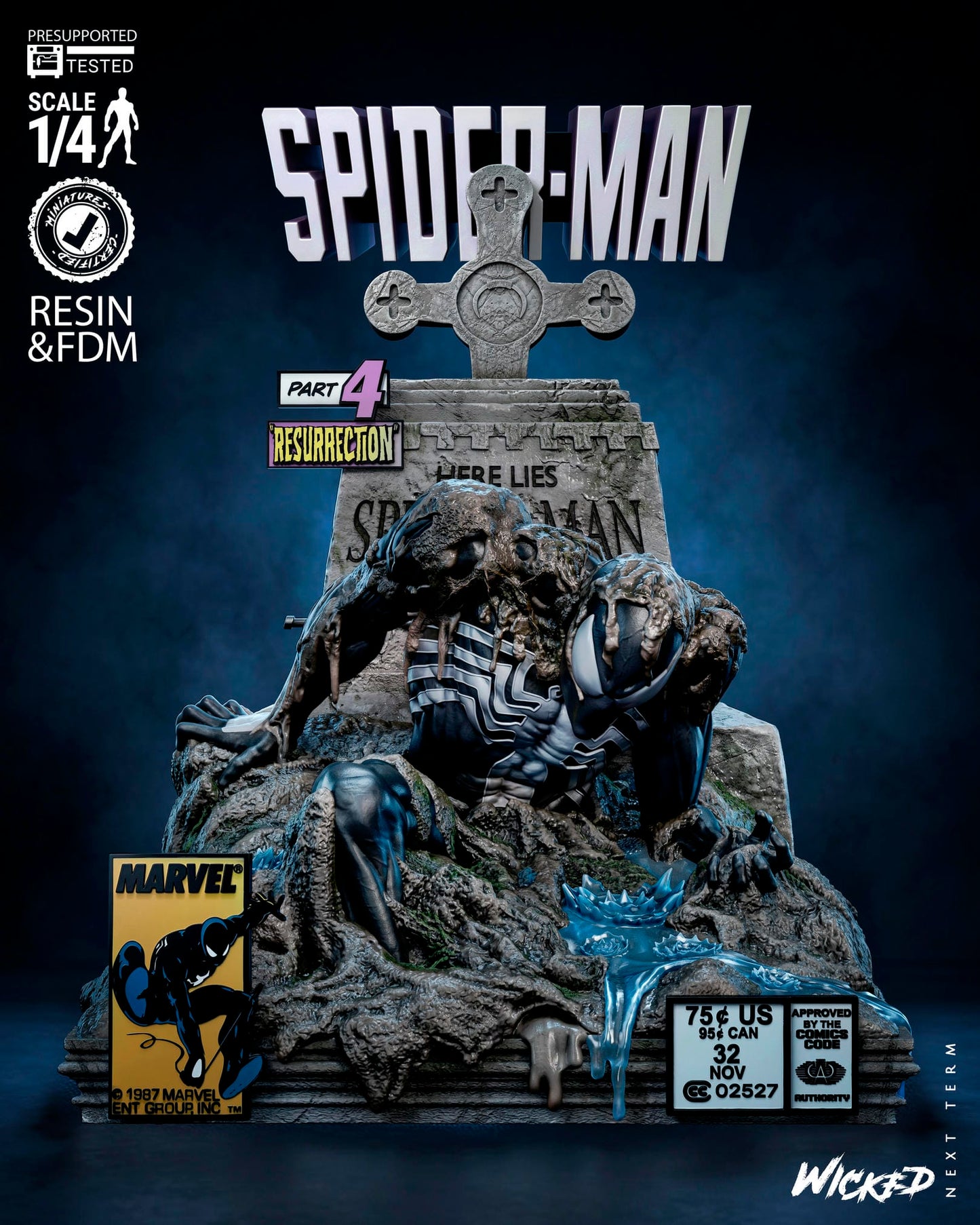Spider-man Tomb (Last Hunt) Sculpt -3d Printed Model Kit - Fan Art