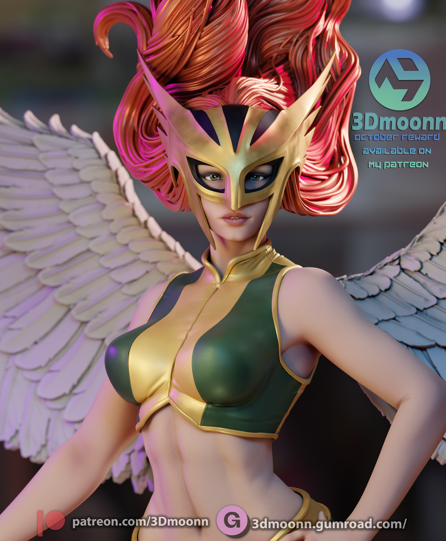 Hawkgirl (Shiera Sanders) - 3d Printed 1:6 model kit (Fan Art)