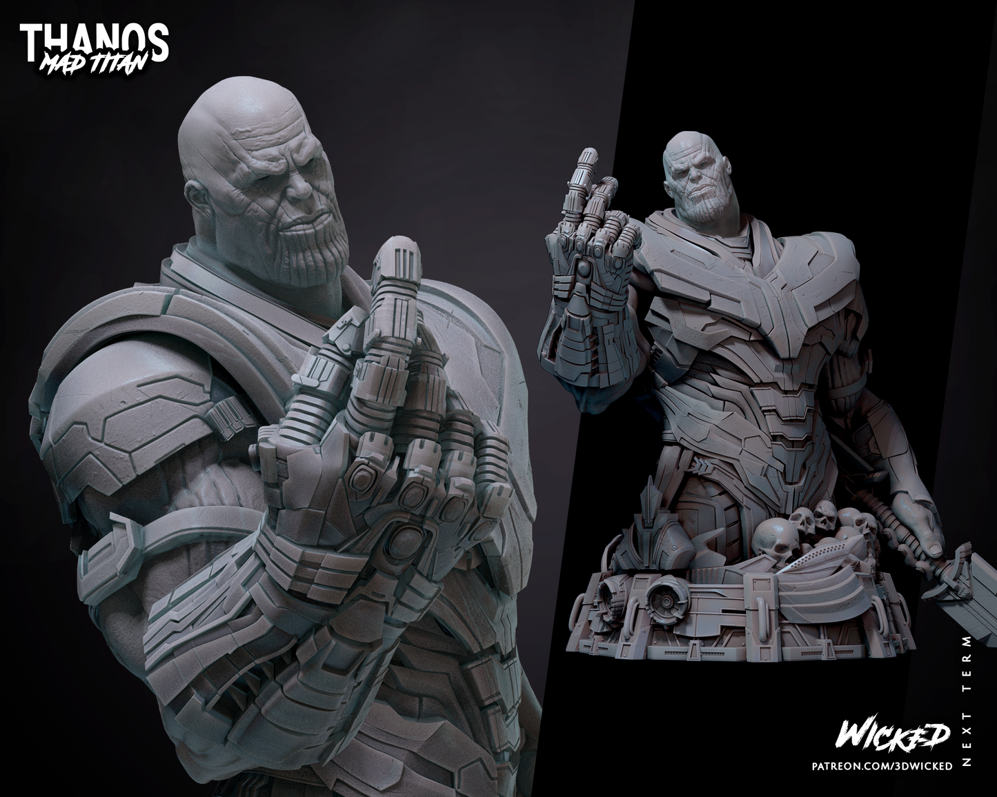 Thanos Bust (Fan Art) - 3D Print kit