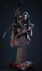 The Crow 3D Printed Statue- Unpainted and Unassembled