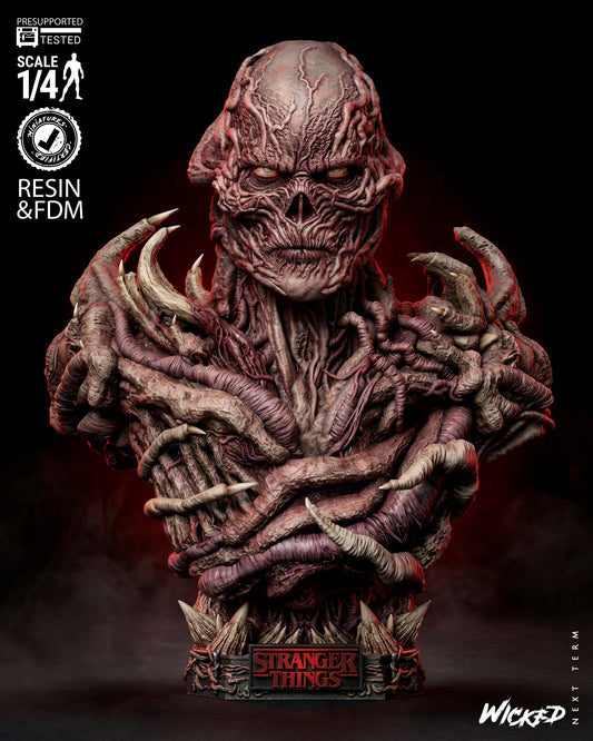 Vecna (Stranger Things) Bust- 1:4 and 1:8 scale 3d Printed Model Kit - Fan Art