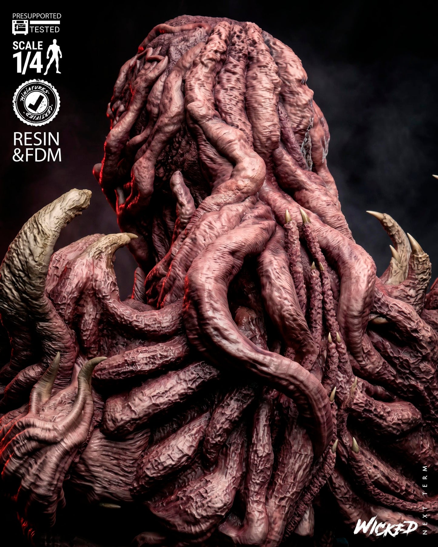 Vecna (Stranger Things) Bust- 1:4 and 1:8 scale 3d Printed Model Kit - Fan Art