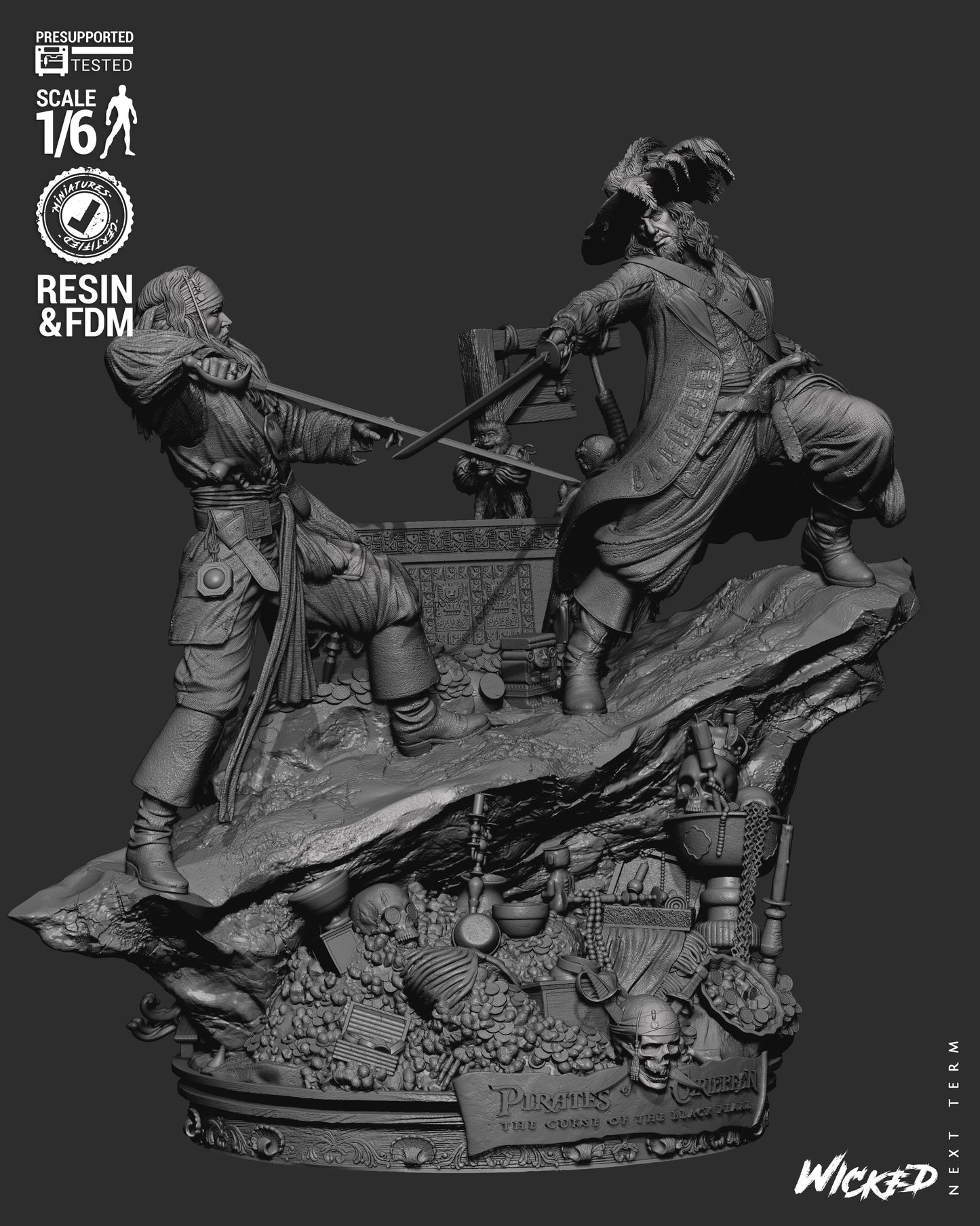 Pirates of the Caribbean (Diorama) - 3d Printed Model Kit