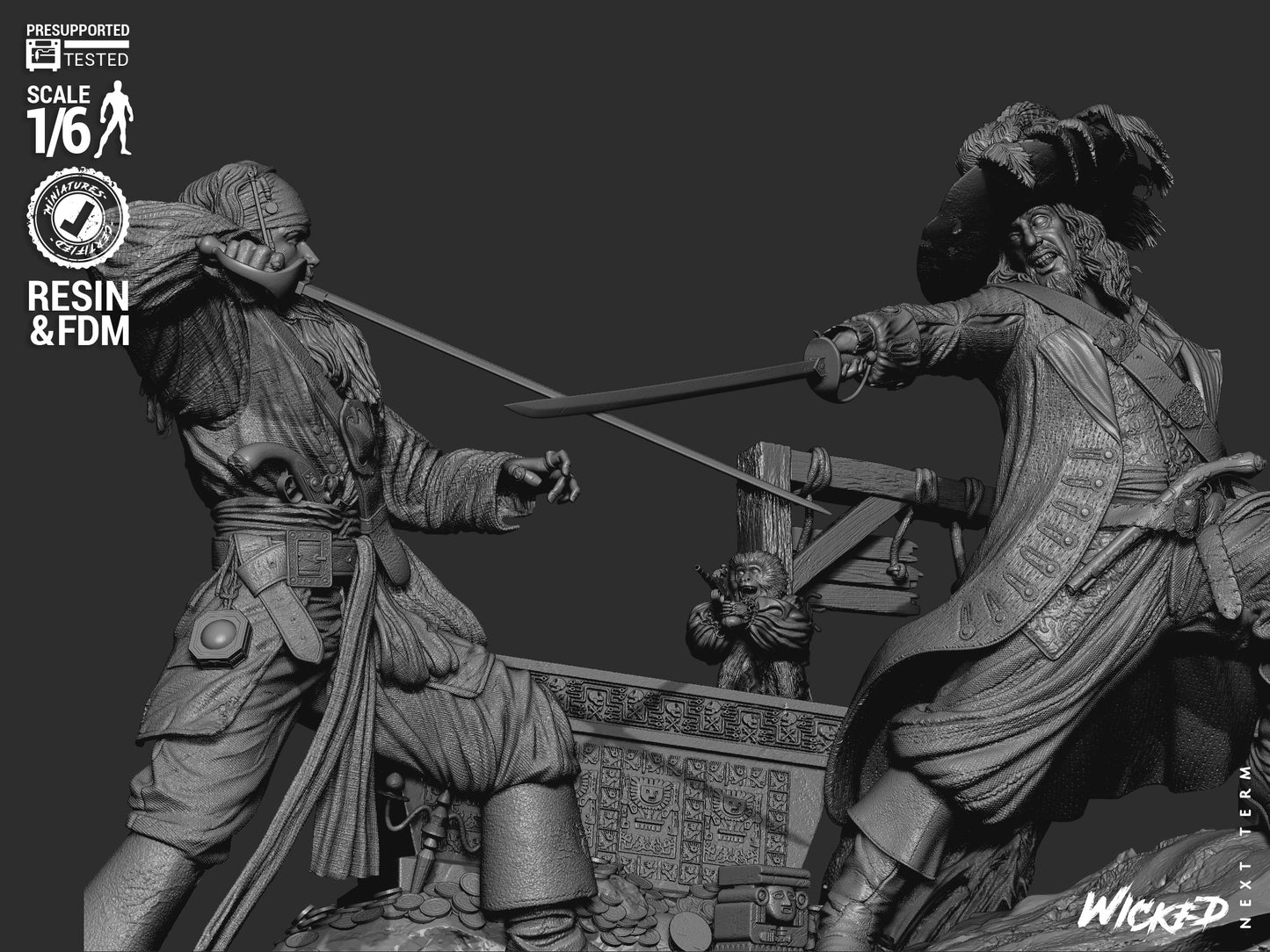 Pirates of the Caribbean (Diorama) - 3d Printed Model Kit